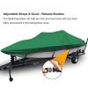 100% Waterproof Boat Cover, Heavy Duty Boat Cover, 210D Tear Resistant Boat Canvas, Tarps with Windproof Straps. Fit for V-Hull, Tri-Hull, Bass Boat, Fish & Ski Boat,17x19FT600 * 230CM view 2