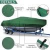 100% Waterproof Boat Cover, Heavy Duty Boat Cover, 210D Tear Resistant Boat Canvas, Tarps with Windproof Straps. Fit for V-Hull, Tri-Hull, Bass Boat, Fish & Ski Boat,17x19FT600 * 230CM view 3