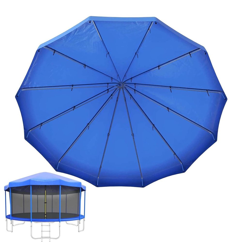 Trampoline Canopy Tent Shade Cover With Frame For 6ft, 8ft, 10ft, 12ft, 14ft, 16ft Trampolines Top Cover Accessories, Outdoor Sports Sun Shade Top Cover Roof - Sunshade, Rain And Snow ( Size : 12ft )