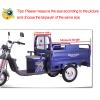 JCSRYD Tricycle Cover Waterproof Heavy Duty 3 Wheeler Cover, Adult Sanbengzi Cover Electric Tricycle Frame Canopy, Easy Entry and Exit (Color : Blue, Size : 130 * 90~95cm/51 * 35~37in) view 2