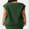 Saodimallsu Womens V Neck Sweater Vest Oversized Ribbed Knit Sleeveless Casual Loose Fit Pullover Tank Top Army Green view 4