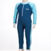 YEAHDOR Unisex Boys Girls Long Sleeve Zip Up Full Length One Piece Swimsuit UPF 50+ Rashguard Shirts Sky 5-6 Years view 2