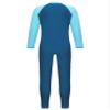 YEAHDOR Unisex Boys Girls Long Sleeve Zip Up Full Length One Piece Swimsuit UPF 50+ Rashguard Shirts Sky 5-6 Years view 3