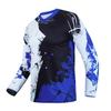 Kids Mountain Bike Shirts Child Cycling Jersey for Girls Boys Youth Long Sleeve Clothing MTB Bicycle Downhill BMX Tops Blue view 1