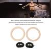 Pyhodi Gymnastics Rings Wooden Olympic Rings, Wooden Gymnastics Rings Birch Pull Up Training Rings with Adjustable Straps, Non Slip Gym Rings for Versatile Home Full Body Workouts, Pyhodi3ywxq2fk5g view 3