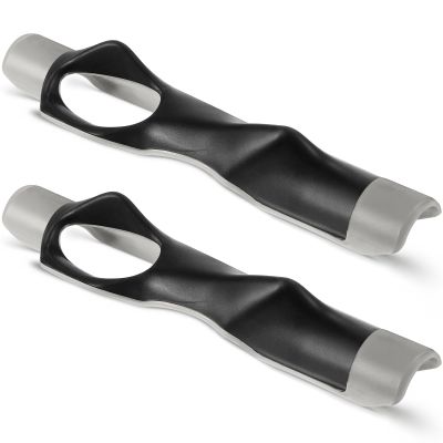 RoundFunny 2 Pack Golf Grip Trainer Attachment for Improving Hand Positioning on Club Right Handed Golf Swing Trainer for Kids and Woman Beginner Learn Correct Grip Posture(Gray)