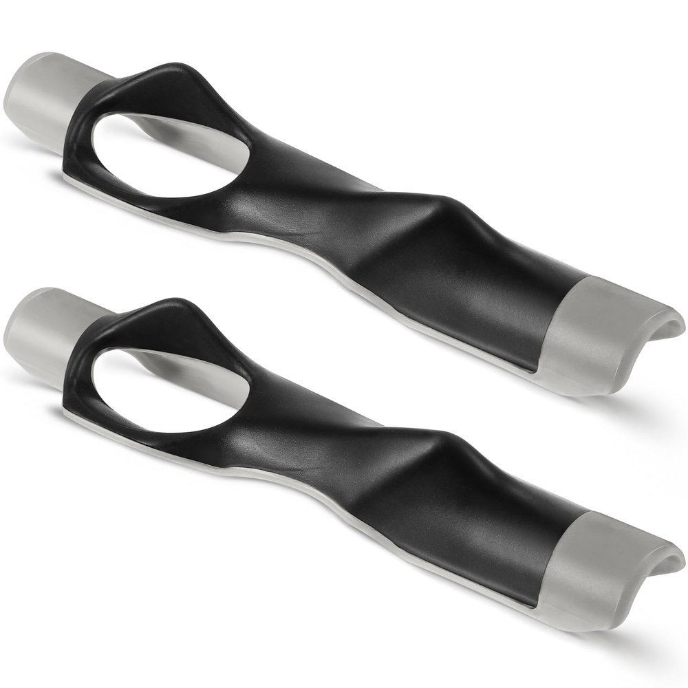 RoundFunny 2 Pack Golf Grip Trainer Attachment for Improving Hand Positioning on Club Right Handed Golf Swing Trainer for Kids and Woman Beginner Learn Correct Grip Posture(Gray)