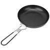 UPQRSG Outdoor Portable Pan, Iron Non Stick Medium Frying Pan with Folding Handle, Camping Cookware Non Stick Pan for Cooking Frying, Camping Picnic Hiking Utensils view 1
