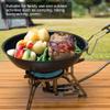 UPQRSG Outdoor Portable Pan, Iron Non Stick Medium Frying Pan with Folding Handle, Camping Cookware Non Stick Pan for Cooking Frying, Camping Picnic Hiking Utensils view 2