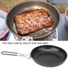 UPQRSG Outdoor Portable Pan, Iron Non Stick Medium Frying Pan with Folding Handle, Camping Cookware Non Stick Pan for Cooking Frying, Camping Picnic Hiking Utensils view 3