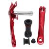 Aluminium Alloy 130mm BCD Folding Road Bikes Crank Arm Set, Long-Lasting & Fade Resistant, High Performance Hollow Bottom Bracket Crankset (red) view 1