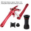Aluminium Alloy 130mm BCD Folding Road Bikes Crank Arm Set, Long-Lasting & Fade Resistant, High Performance Hollow Bottom Bracket Crankset (red) view 2