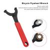 equlup 165x30x7mm / 6.5x1.2x0.3in Bicycle Center Shaft Removal Tool, Bike Axle Flywheel Wrench Number Eight Shaped Wrench Repair Tool for Biking Cycling view 3