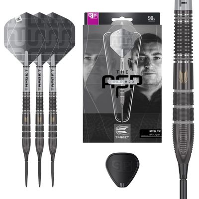 Target Darts Nathan Aspinall x Echo 90% Tungsten Steel Tip Swiss Point Dart Set  23G ASP Player Edition Darts, Pro Grip Shafts & Pro Ultra No.2 Flights, SP Tool Included