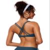 CRZ YOGA Twist Front Bikini Tops for Women - Padded V Neck Criss Cross Back Triangle Sexy Swim Bathing Suit Insignia Blue Large view 2