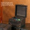 Treasure Chest Box Storage, Wooden Treasure Chest Decorative Storage Boxes with Lids Memorial Boxes for Keepsakes Grey view 2