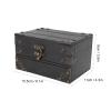 Treasure Chest Box Storage, Wooden Treasure Chest Decorative Storage Boxes with Lids Memorial Boxes for Keepsakes Grey view 4