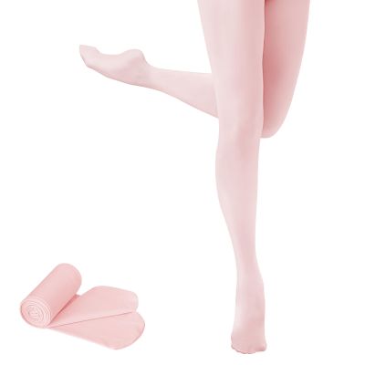Buauty 2 Pairs Girl's Ballet Dance TightsConvertible Transition Toddler Pantyhose Kids Soft School Footed Legging Stockings