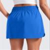 CRZ YOGA High Waisted Dolphin Golf Skirts for Women - Mini Lined A Line Tennis Casual Skort with Side Pockets Sparkle Blue XX-Small view 2