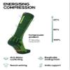DANISH ENDURANCE Graduated Compression Socks 21-26mmHg, for Women & Men Medium Green/Yellow 1-pack view 2