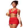 CRZ YOGA Twist Front Bikini Tops for Women - Padded V Neck Criss Cross Back Triangle Sexy Swim Bathing Suit Deep Red X-Large view 4