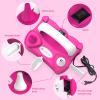 IDAODAN Electric Balloon Pump, Portable Electric Balloon Blower Machine Balloon Air Pump Dual Nozzle Rose Red 110V 600W Balloon Inflator for Party Decorations(Red) view 2
