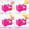 IDAODAN Electric Balloon Pump, Portable Electric Balloon Blower Machine Balloon Air Pump Dual Nozzle Rose Red 110V 600W Balloon Inflator for Party Decorations(Red) view 4