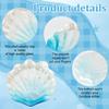 FINGERINSPIRE Shell Trinket Dish - Light Sky Blue Glass Jewelry Tray, Shell Shape Storage Tray for Rings, Earrings, Necklaces, Bracelets, and Keys view 4