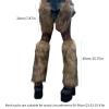 Muloo Furry Leg Warmers Boot Cuffs Cover Mesh Stockings Costume Girl Cosplay Wrist Gloves Japanese Lace Stockings, Brown view 4