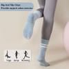 Womens 4Pcs Pilates Grip Socks Non Slip Yoga Socks with Grips Barre Athletic Socks for Women view 3