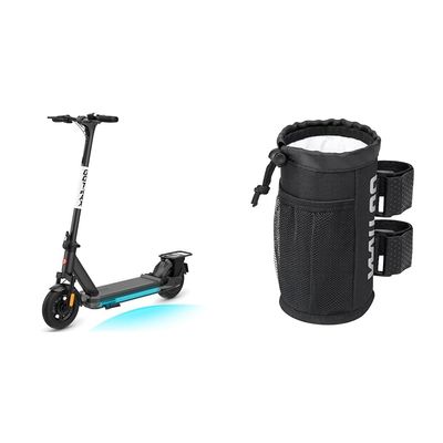 Gotrax Eclipse Ultra Electric Scooter, 500W Motor 20 Mph Top Speed & Cup Holder, Bike Water Bottle Holder for E Scooters & E-Bikes - Adaptable, No-Screw Installation, Mesh Pockets