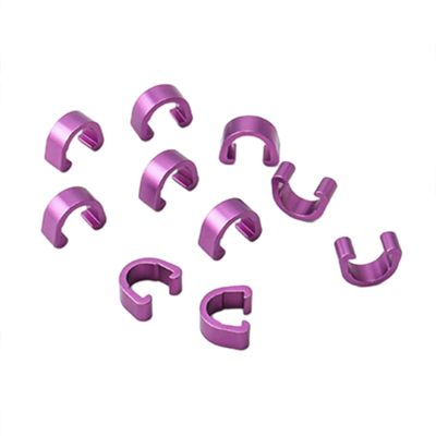 Muloo 10pieces Bicycles C-Clips Clamps Housing Hoses Guide Clamps Brake Cable Housing Clip Bicycles Housing Hoses Guide Clamps, Purple