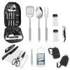 12-Piece Camping Kitchen Utensil Set  Portable Outdoor Cooking Utensils for Camping, RV, Backpacking & BBQ | Complete Camp Kitchen Gear Set with Carry Bag, Grilling Tools & Cooking Accessories view 1