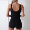 Akklian One Piece Competitive Swimsuit Women Boyleg Swim Suits Athletic Tummy Control Bathing Suit Sporty Slimming Swimwear Black view 4