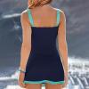 Women Vintage TumControl Two Piece Tankini Swimsuits Swimdress Push Up Swimwear High Waisted Bathing Suits with Skirt view 4
