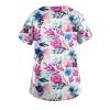 LPIGOH Nursing Scrub Tops Scrub Top for Women Hot Pink Stretch Scrub Tops Plus Size Breathable Spa Durable Workwear Vet Nurse Scrub Tops 2X Scrubs, XX-Large view 2