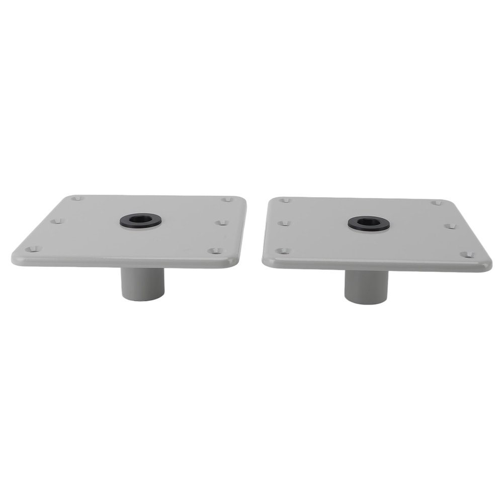 Asixxsix 2PCS Boat Seat Base, Aluminium Alloy Boat Seat Pedestal 6 Screw Holes 3/4 Inch Pin Post Mounting Base Heavy Duty Boat Seat Post Base for Marine Boat Swivel Seats