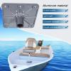 Asixxsix 2PCS Boat Seat Base, Aluminium Alloy Boat Seat Pedestal 6 Screw Holes 3/4 Inch Pin Post Mounting Base Heavy Duty Boat Seat Post Base for Marine Boat Swivel Seats view 3