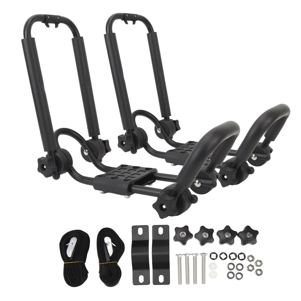 Tyenaza 2pcs Kayak Roof Rack, Universal Folding Adjustable Canoe Car Top Roof Mount Carrier, Kayak Roof Carrier for Boat SUV Truck Van