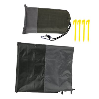KOMBIUDA 1set Large Picnic Blanket and Beach Mat Foldable Outdoor Cushion Convenient Pocket for Camping Hiking and Picnics Green Gray