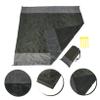 KOMBIUDA 1set Large Picnic Blanket and Beach Mat Foldable Outdoor Cushion Convenient Pocket for Camping Hiking and Picnics Green Gray view 2