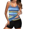 Akklian Tankini Swimsuits for Women Athletic Bathing Suits Two Pieces Modest Swimwear Sports Tank Tops with Boyshorts 2024 view 1