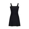 NineFit Basics My Recent Orders Women Vintage Tummy Control Two Piece Tankini Swimsuits Swimdress Push Up Swimwear High Waisted Bathing Suits with Skirt, XX-Large, #02 Black view 4