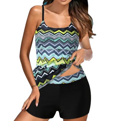 Tankini Swimsuits for Women Athletic Bathing Suits Two Pieces Modest Swimwear Sports Tank Tops with Boyshorts 2024