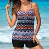 Tankini Swimsuits for Women Athletic Bathing Suits Two Pieces Modest Swimwear Sports Tank Tops with Boyshorts 2024 view 3