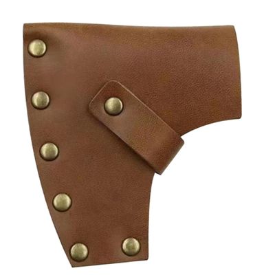 Balacoo Ax Leather Camping Hatchet with Leather Case Hatchet Portable Cover Blade Guard Portable Cover Manual Cowhide Waist Hanging, 10.5X9CM, Light Brown, GS27E44UUX22834G2BHINSOH