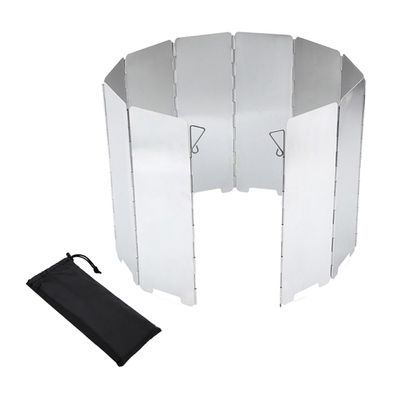 Balacoo 1 Set Portable Stove Windscreen Windproof Screens Gas Burner Cooking Picnic Wind Breaker Fold Outdoor Camping, 65.00X13.00X0.40CM, BXK06Y54046M221VPL9VF3BRY