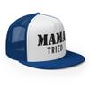 RIVEMUG NG Mama Tried Flat Bill Trucker Hat High Crown Adjustable Funny Cap view 4