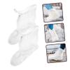 balacoo 1 Pair Outdoor Rain Boots Covers Cycling Overshoes Reusable Galoshes Over Shoes Protectors Snow Boot Shoe Covers Safety Cover Boot Protector Sports Boots White Non-Slip PVC, K5523T2P35WX1 view 4