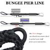 2FT Fender Lines 2FT Premium Bungee Boat Lines with 316 Stainless Clip 4PCSBlack*2+Grey*2 view 2